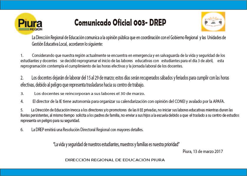 comunicado drep
