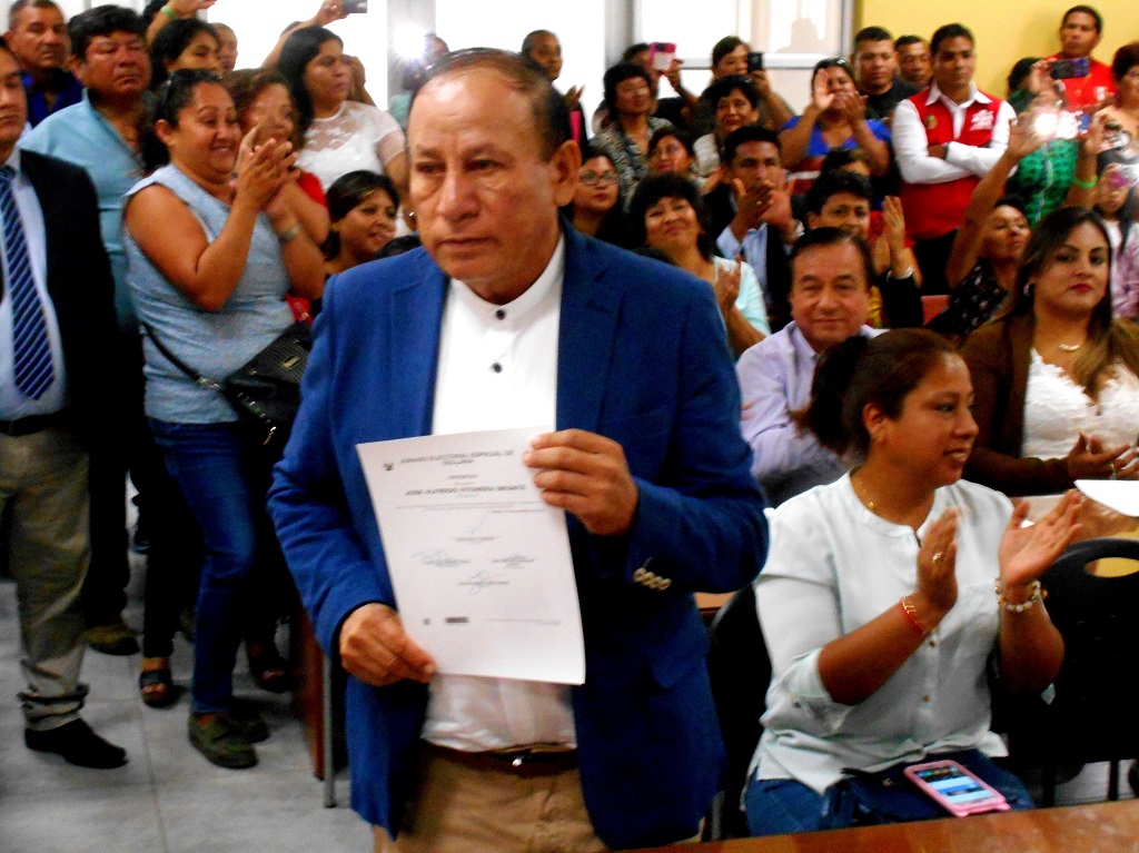 Jose Vitonera Infante asume mandato el 1 de enero del 2019