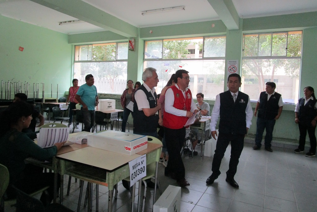 Simulacro previo elecciones en Piura