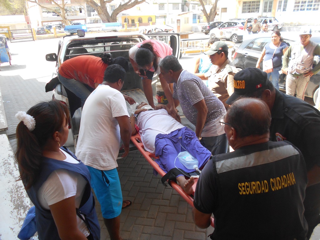 Victima caida pared