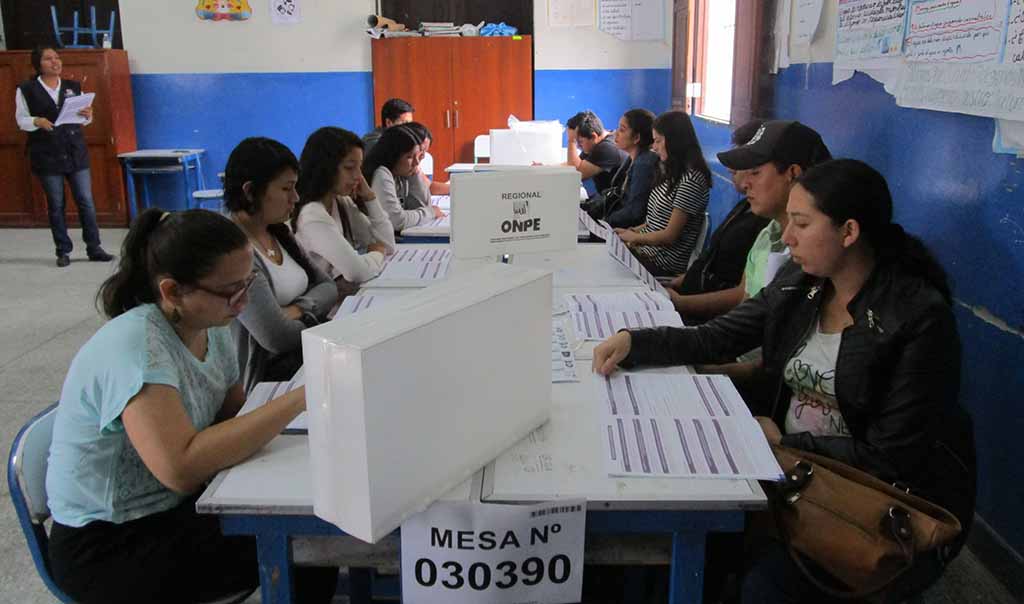 mesas de votacion