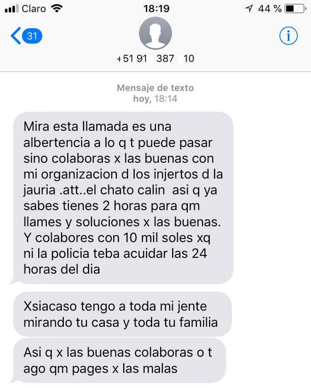 Amenazas empresarios