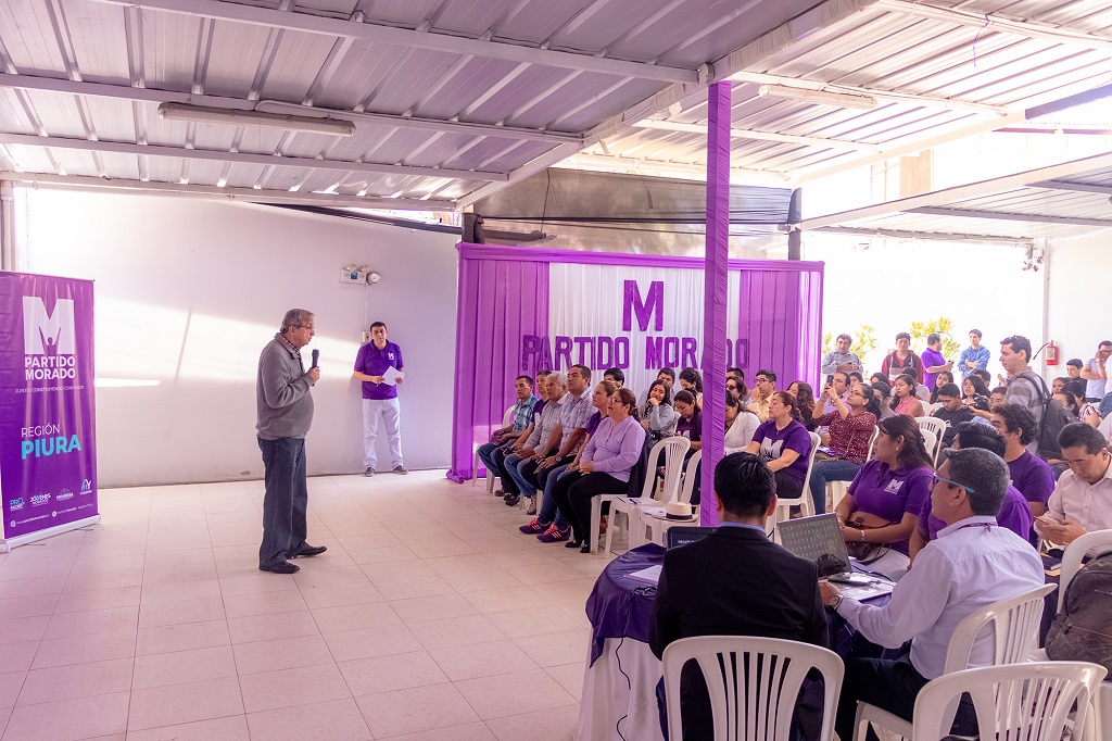 Partido Morado impulsa con gran dinamismo proselitismo político en Piura 