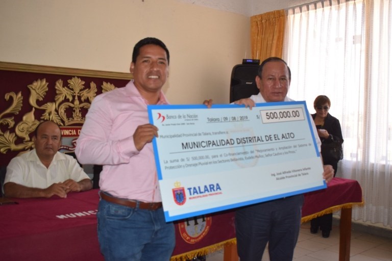 Transferencia de recursos a municipalidades distritales de Talara