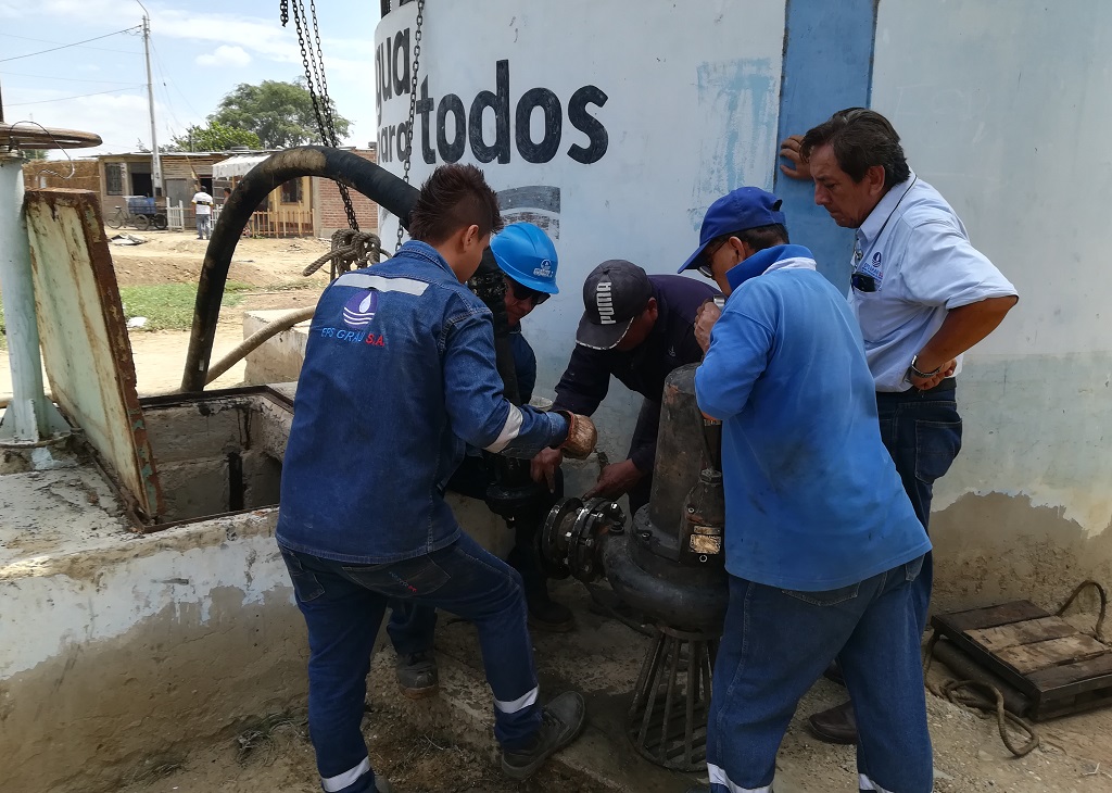 Se solucionó cámara de bombeo de A.H. Lucas Cutivalú en Catacaos