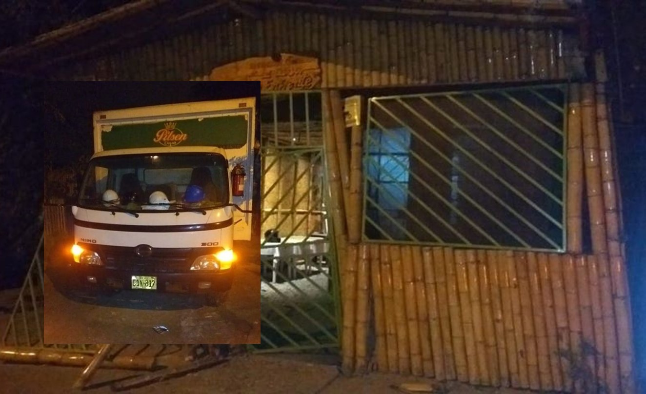 Camión de empresa  Backus y Johnston S.A se incrusta en vivienda