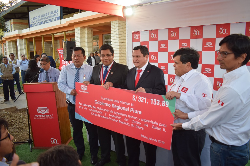 Talara: PETROPERÚ entrega donativo para mejoramento de Centro de Salud