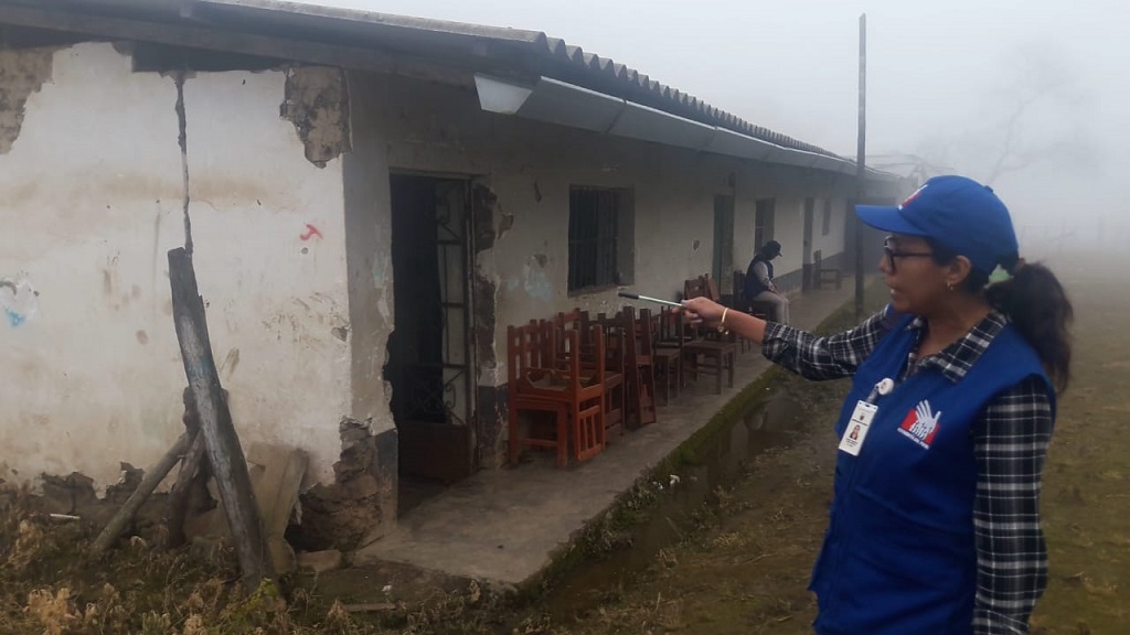 Colegios de Ayabaca afectados por lluvias