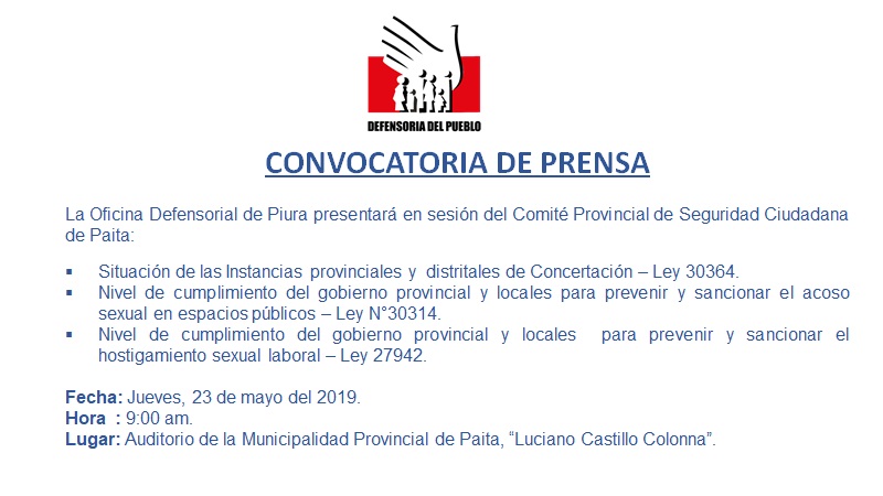 Convocatoria Paita