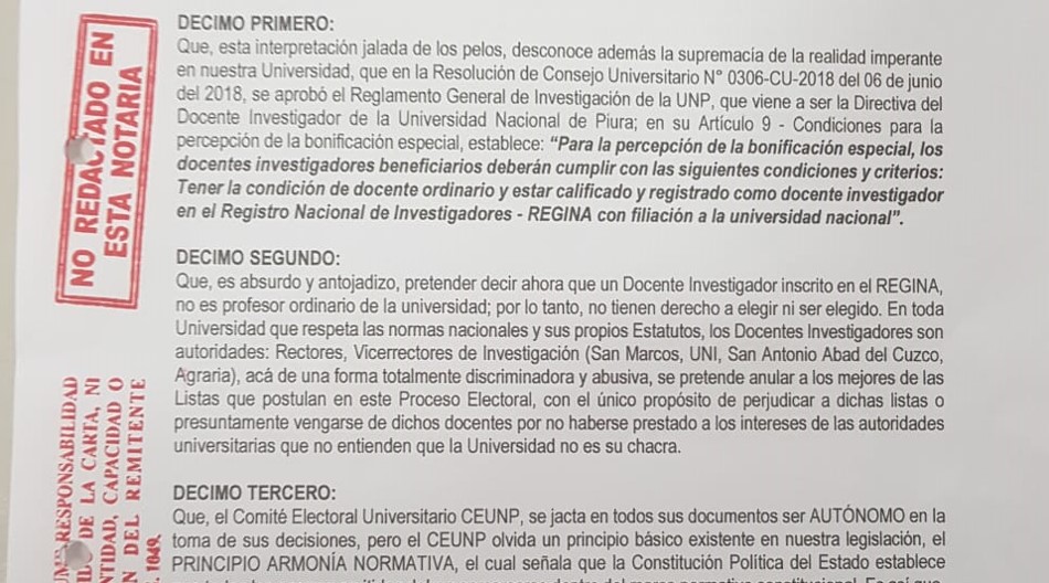 Extracto carta reginas