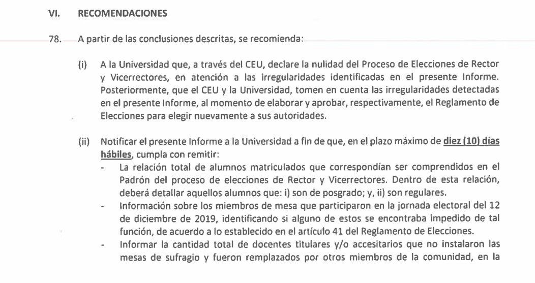 Nulidad de elecciones en Universidad Nacional de Piura