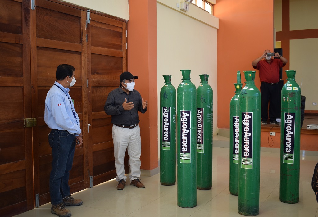AgroAurora dona oxígeno a centros de salud para atender a pacientes con COVID – 19