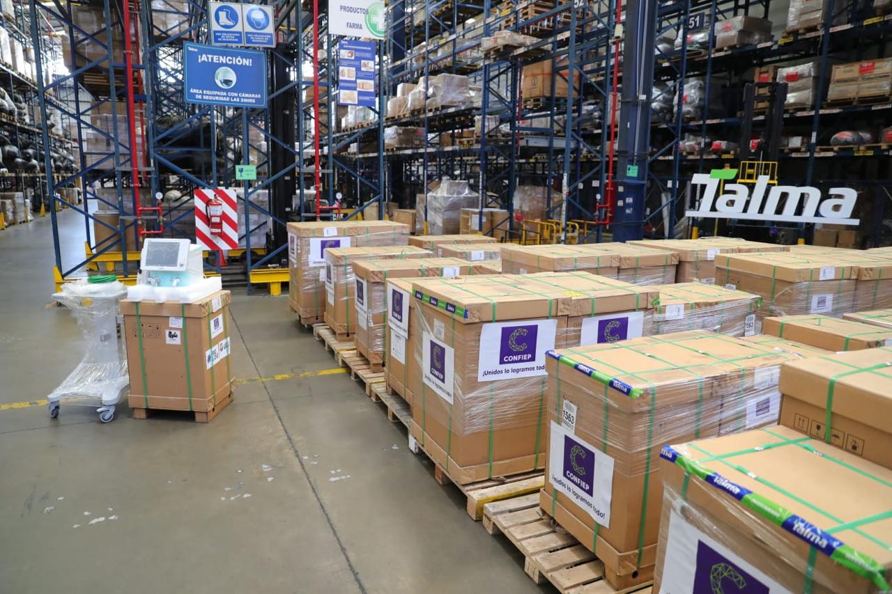 Confiep entregó 100 ventiladores mecánicos para establecimientos de salud del país