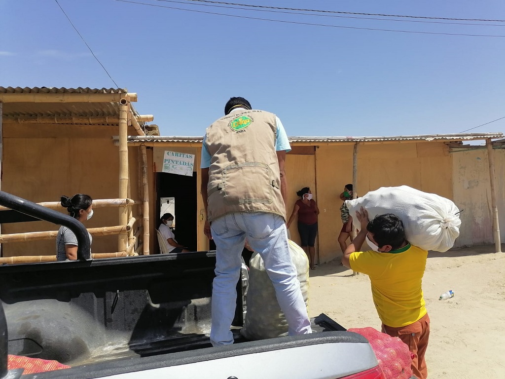 Productores agrarios piuranos se solidarizan con familias vulnerables