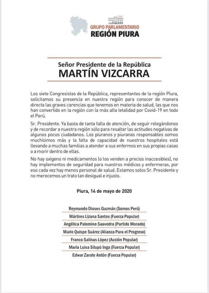 Pronunciamiento Grupo Parlamentario