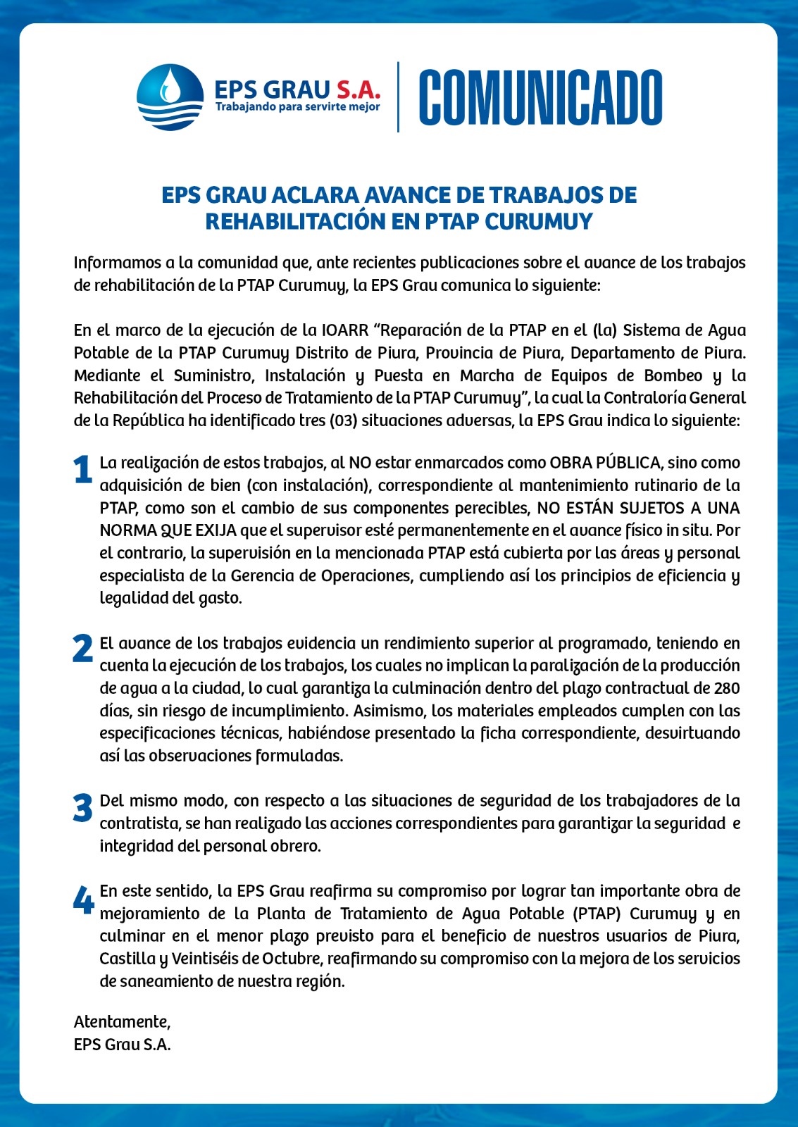 comunicado EPS