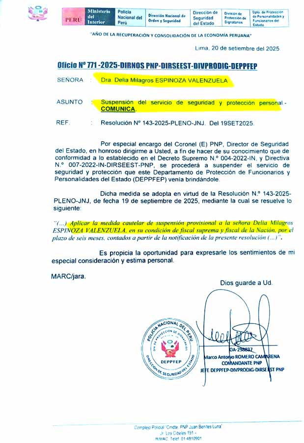 Comunicado PNP1