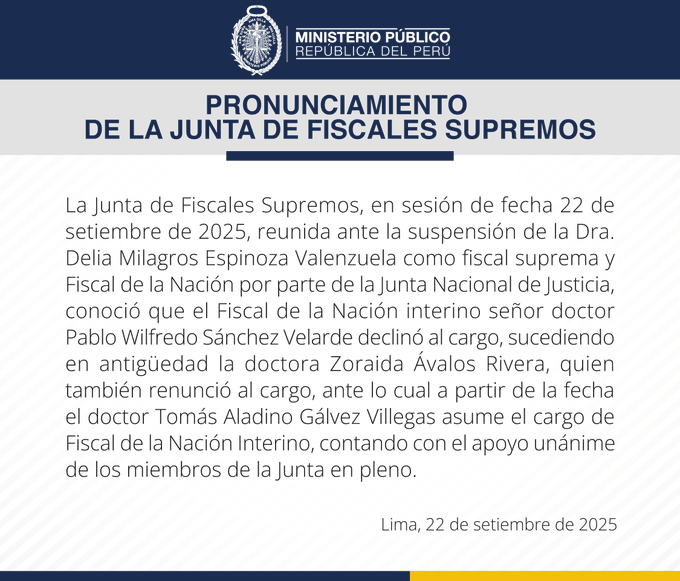 Pronunciamiento JFS