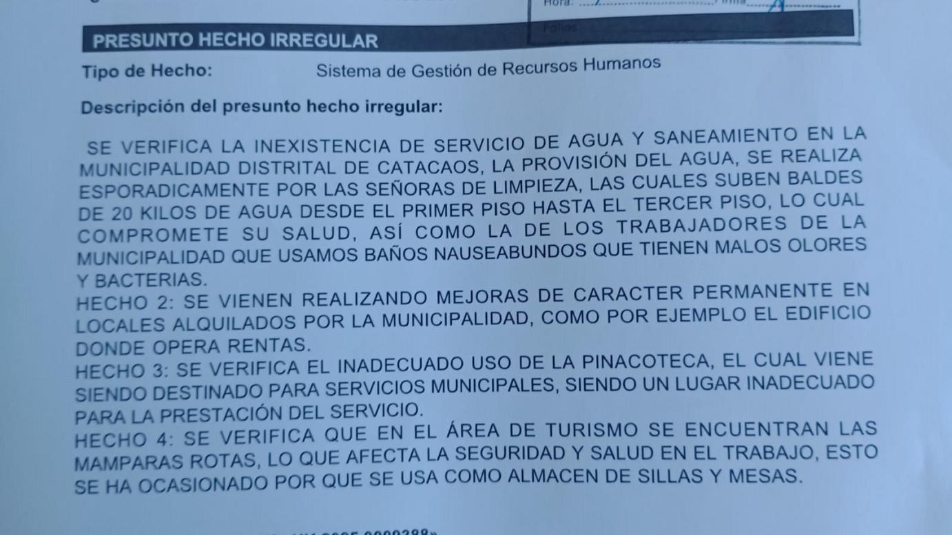 Denuncia Catacaos