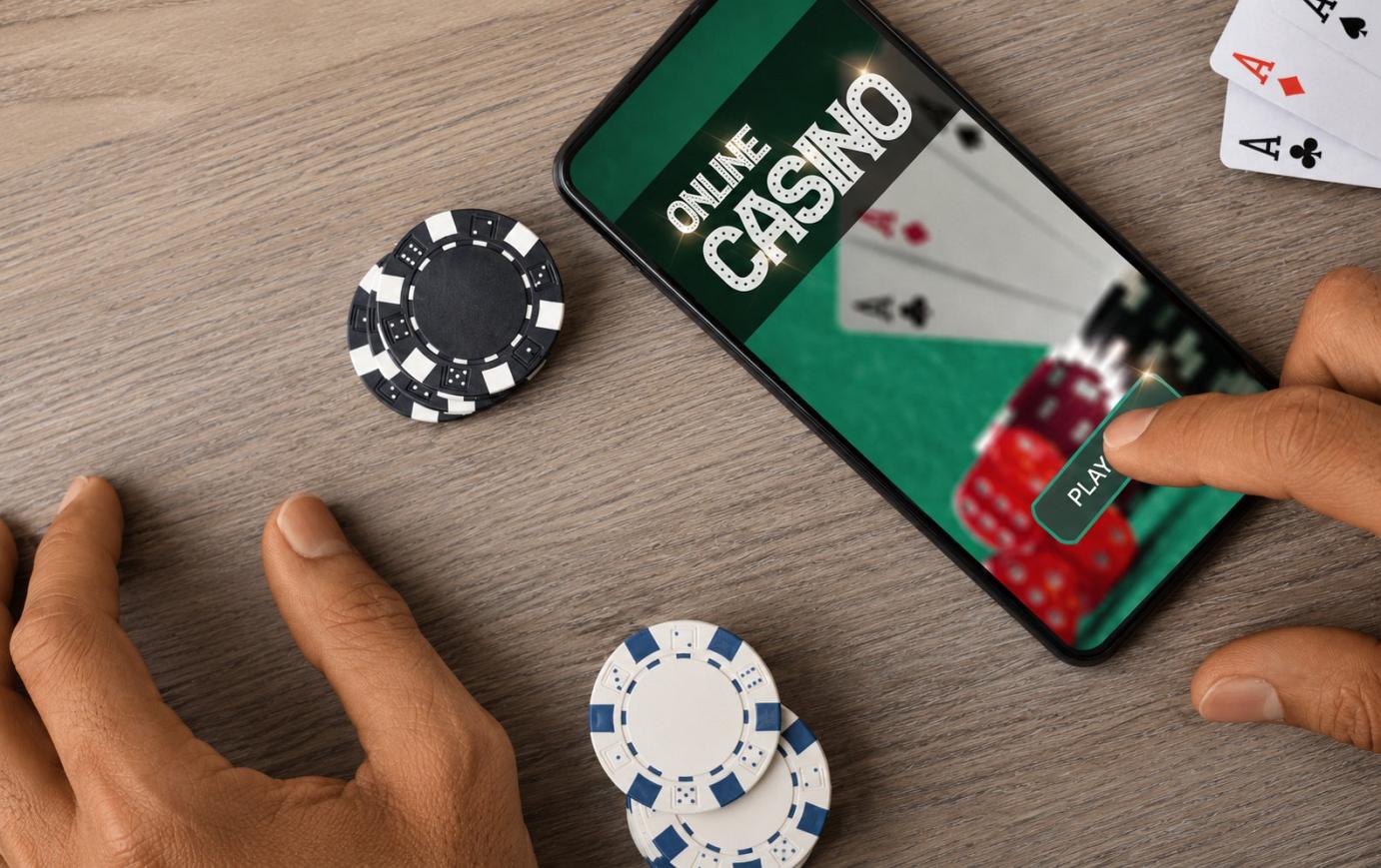 Aplicación de casino online en smartphone