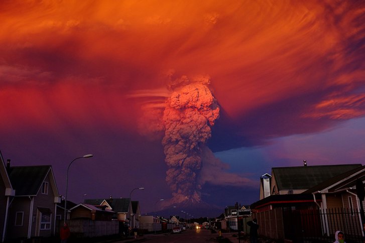 Irupcion volcan en Chile