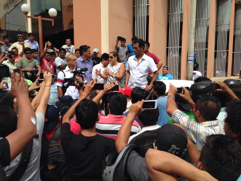 Protesta de motociclistas en Piura