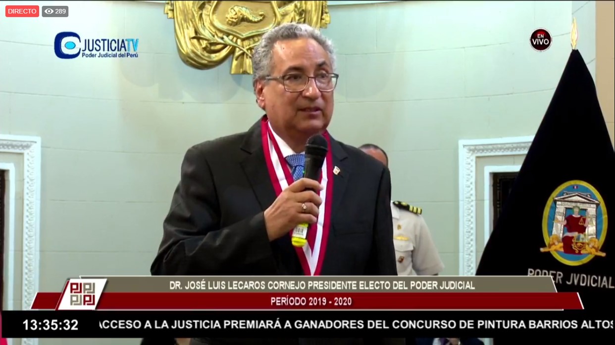 Jose Luis Lecaros Cornejo, flamante presidente Corte Suprema