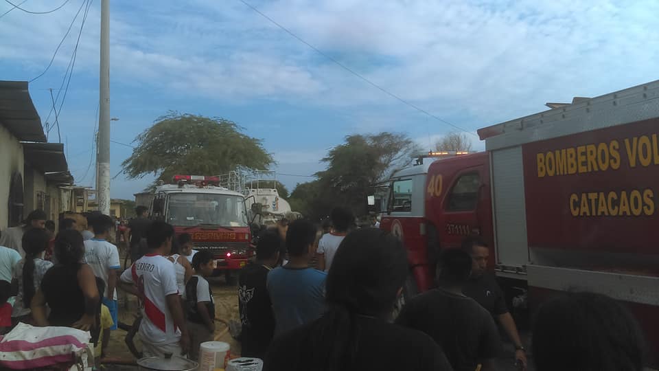 Incendio en asentamiento humano de Catacaos