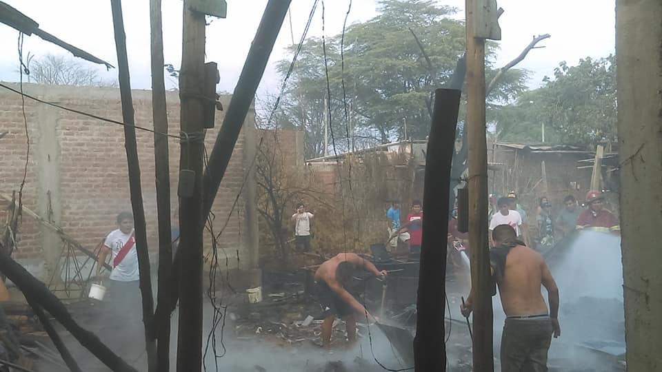 Incendio en asentamiento humano de Catacaos