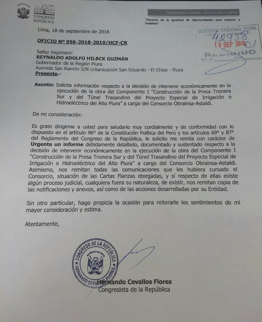 Carta Alto Piura