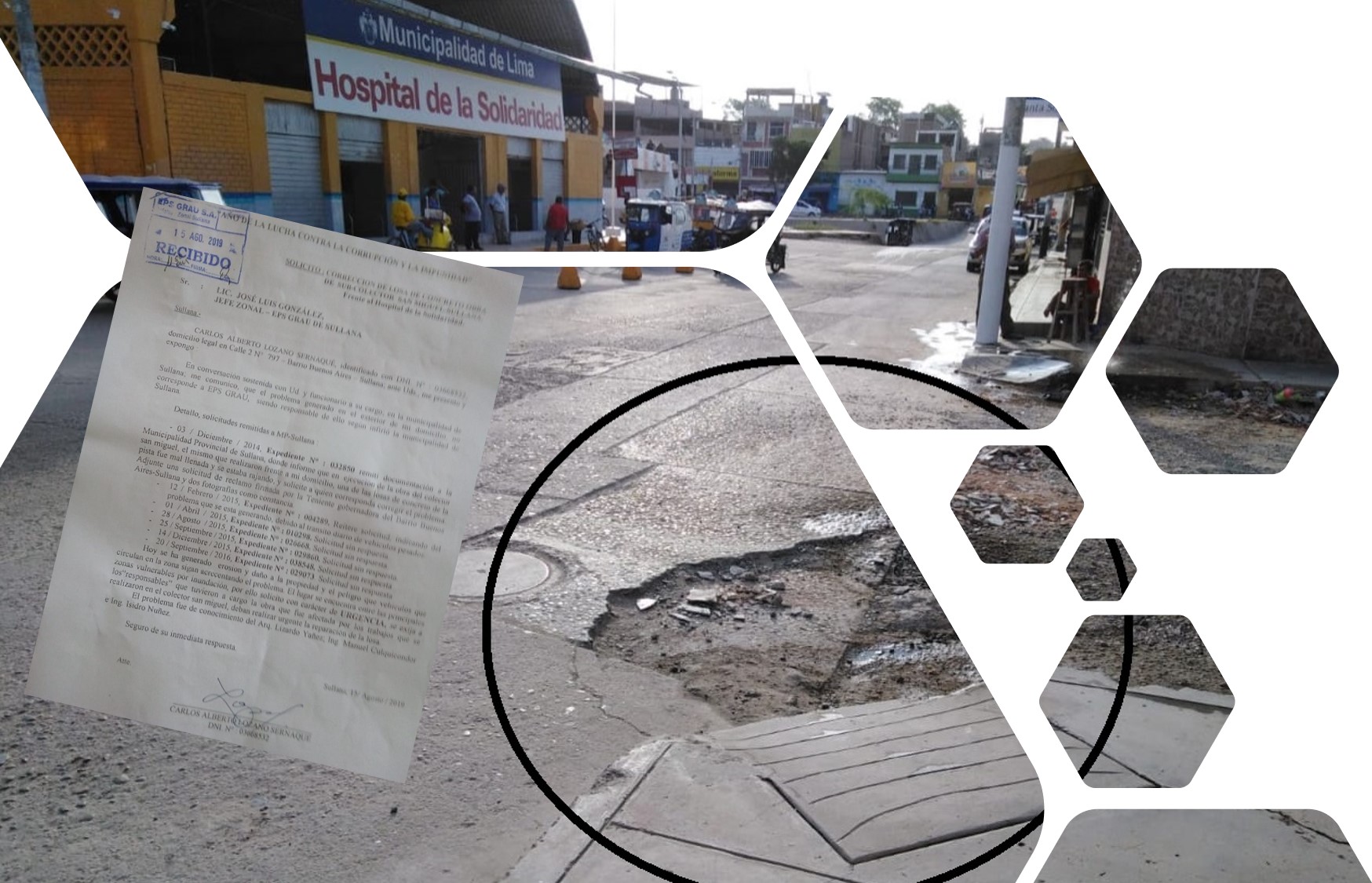 Calle quedó malograda después del 2014 y sigue igual