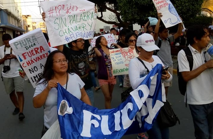 Protesta de piuranos contra Gonzalo Chávarry