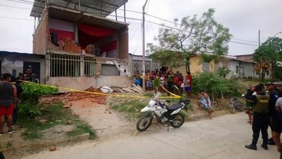 Caída de balcón de vivienda causa 2 muertos y un herido en Piura