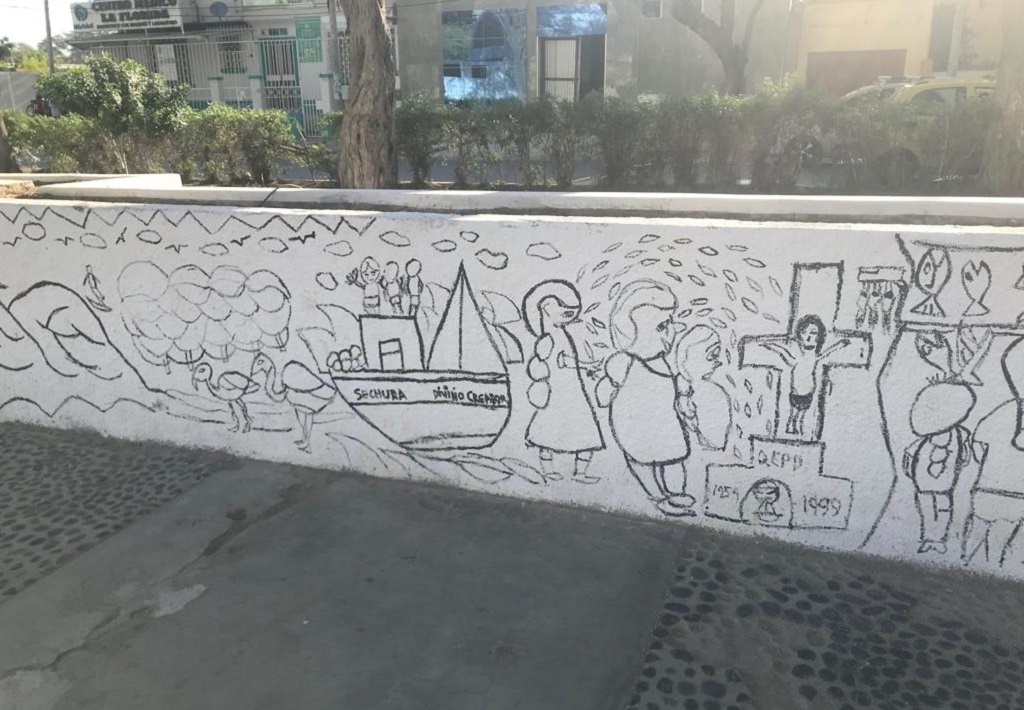 Miski Mayo, patrocina pintado artístico de murales en la Concha Acústica de Piura