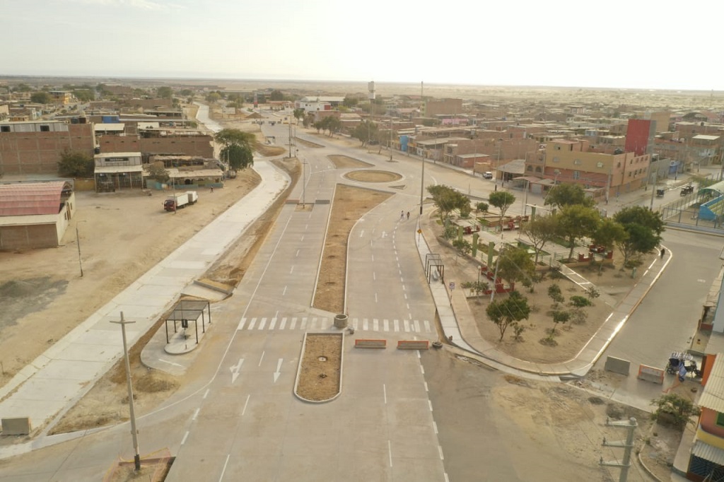 Sechura: moderna avenida Bayóvar se encuentra próxima a concluir