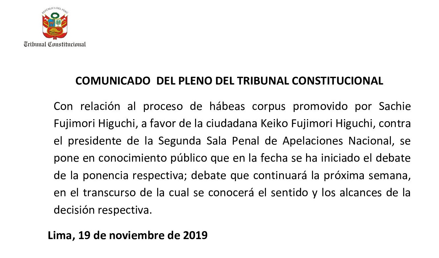 Keiko Fujimori espera desespera en búsqueda de su libertad