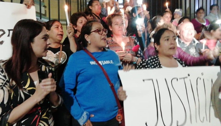 Piura: colectivo se mujeres realizó plantón de solidaridad a favor de Milena