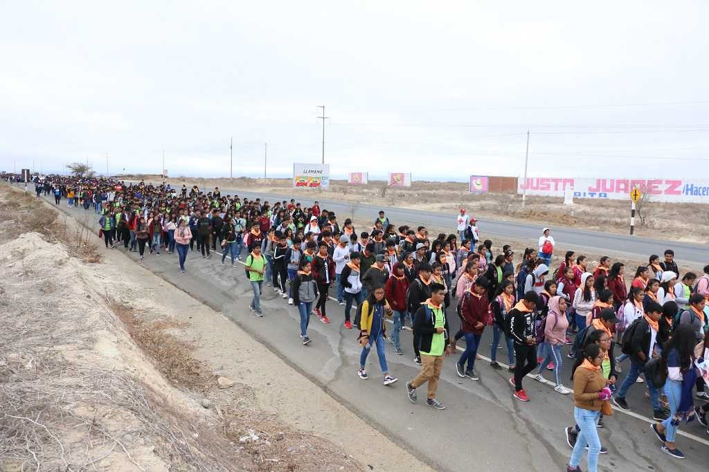 Paita: jóvenes de toda la región rindieron homenaje a Virgen de Las Mercedes