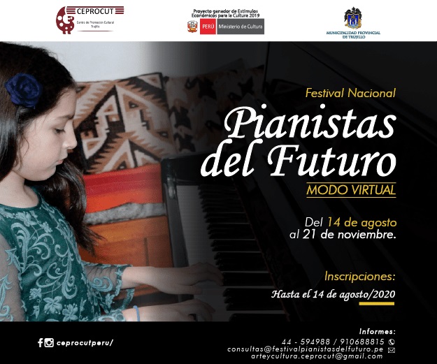 Convocan a Festival Nacional virtual 'Pianistas del Futuro'