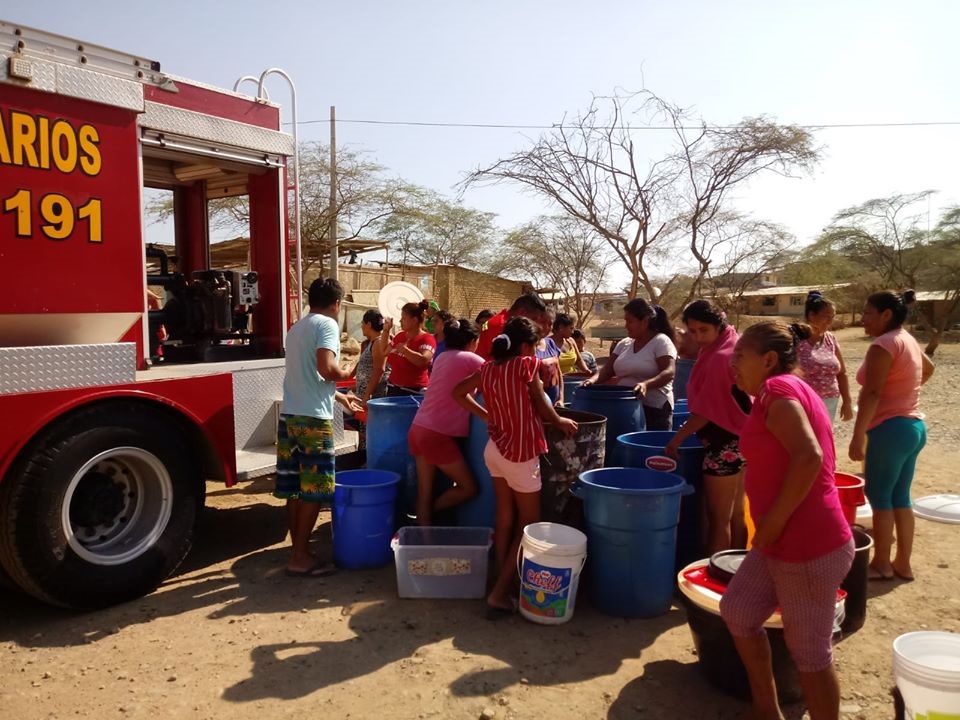Agua potable en centros poblados de Marcavelica