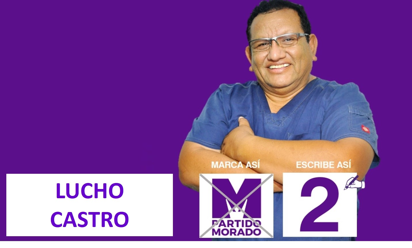 Lucho Castro, candidato de Partido Morado