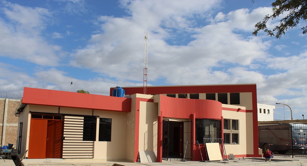 Sala audiencias en penal de Río Seco