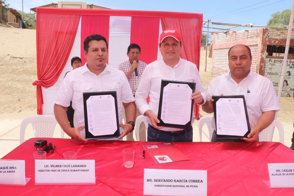 Gobierno Regional de Piura, ONG de Usa y municipalidad de La Arena juntos contra la anemia