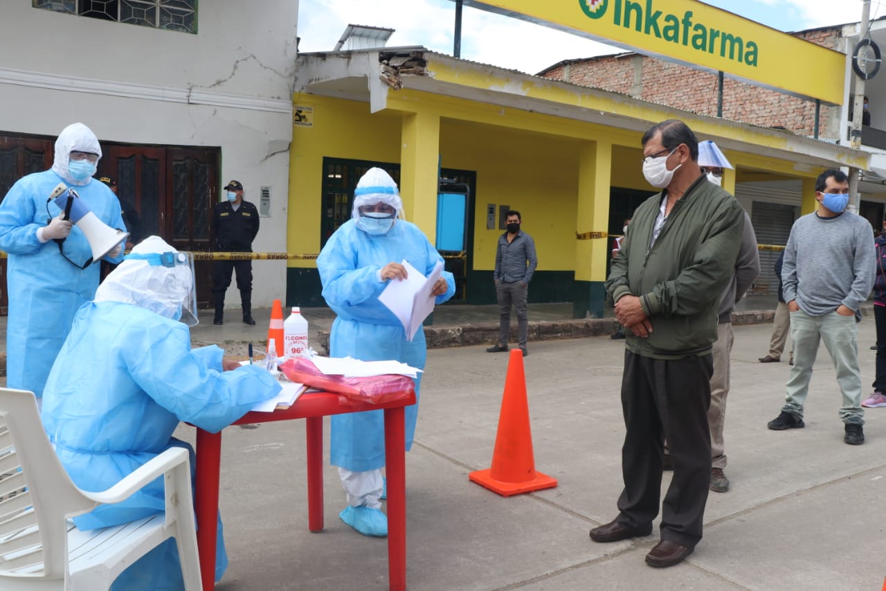 En actividad realizada en ciudad de Huancabamba identifican 41 casos positivos de COVID-19