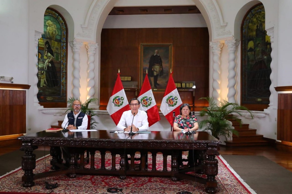 Presidente Vizcarra presenta informe diario de coronavirus