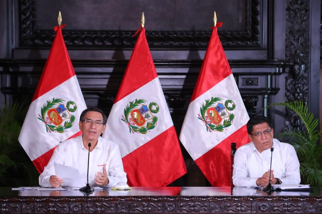 Presidente Martín Vizcarra y Premier Vicente Zevallos