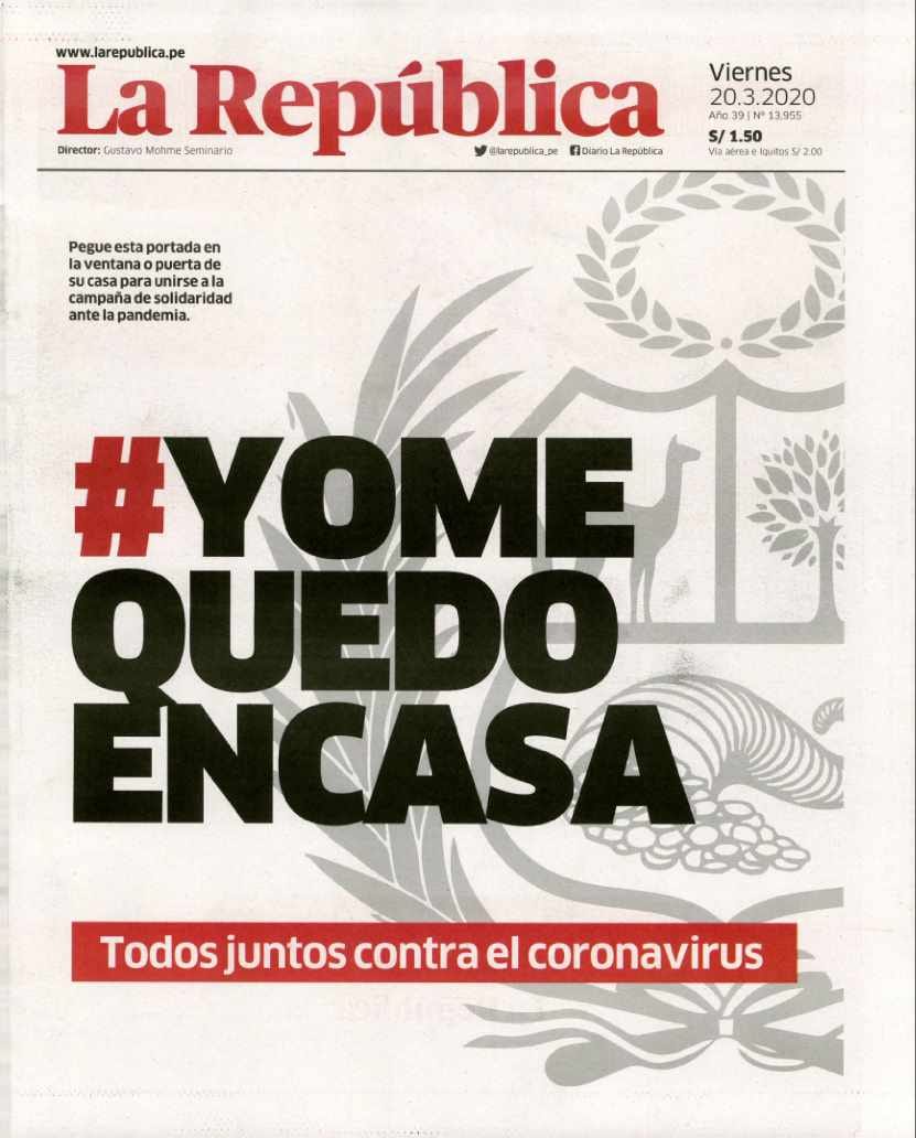 Medios escritos concertan titular #Yomequedoencasa
