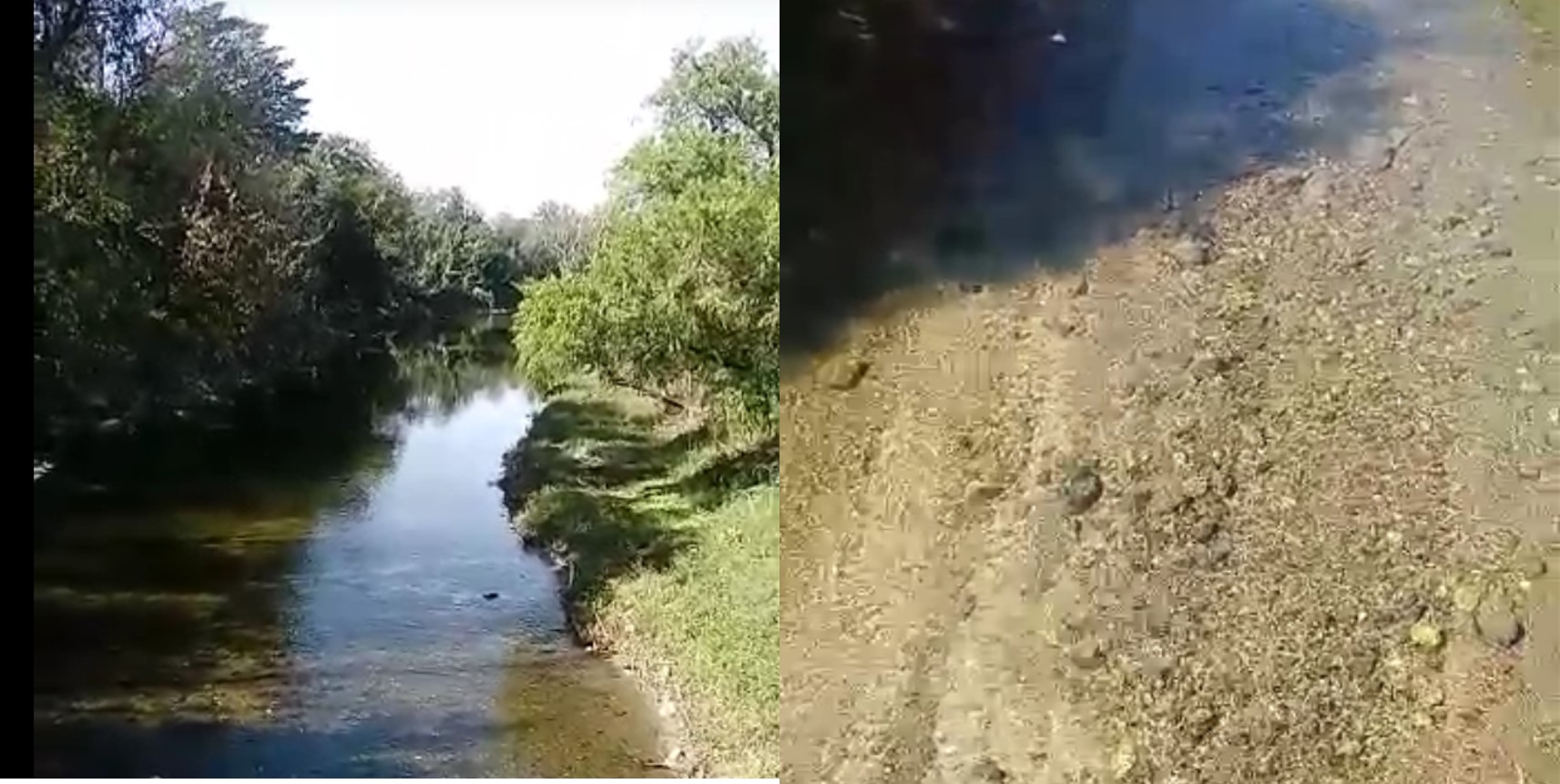 Los ríos se muestran en su estado natural