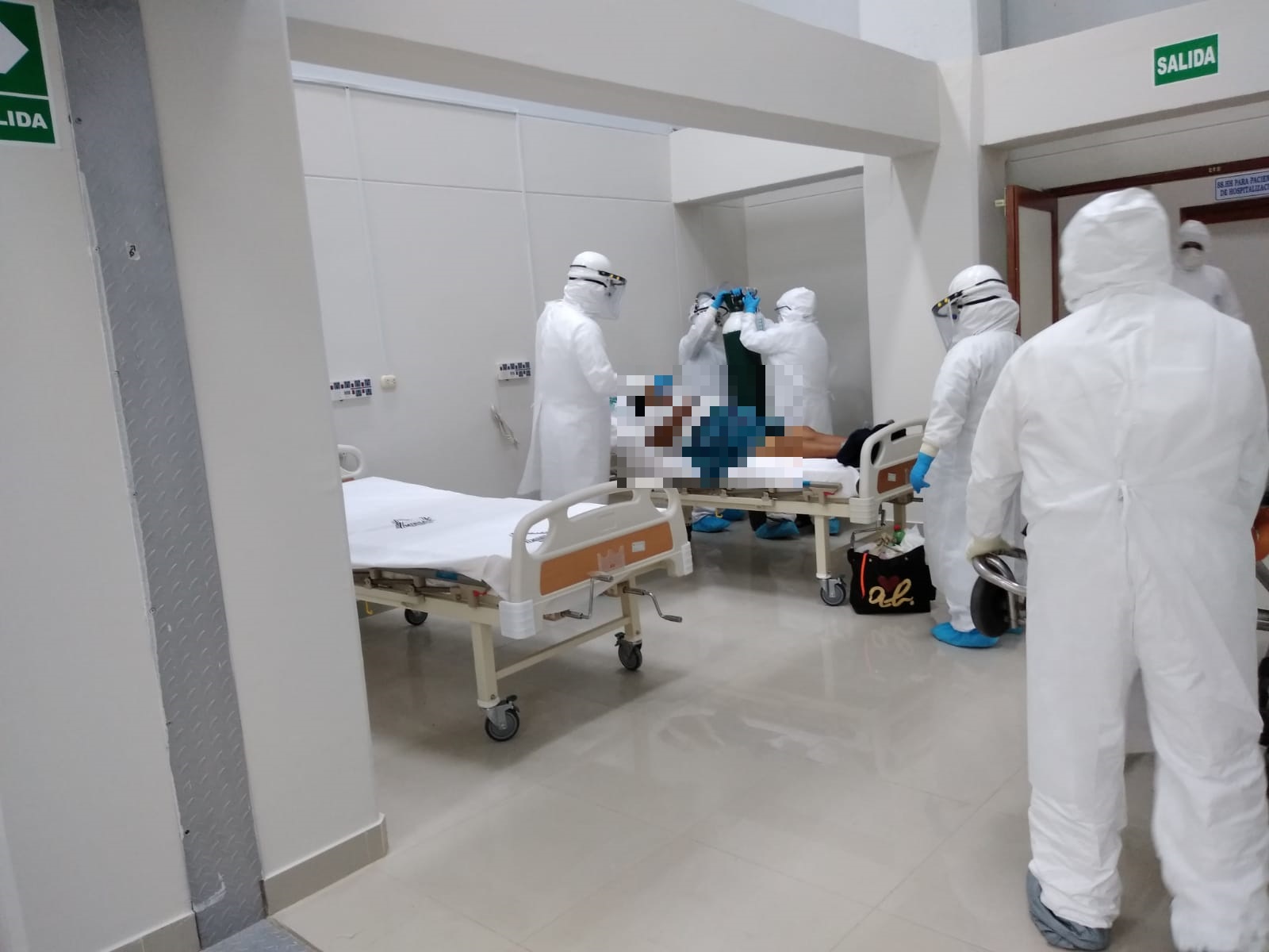 Anoche se trasladó pacientes para simular atención