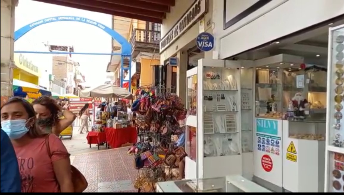 Calle Comercio, en la ciudad de Catacaos